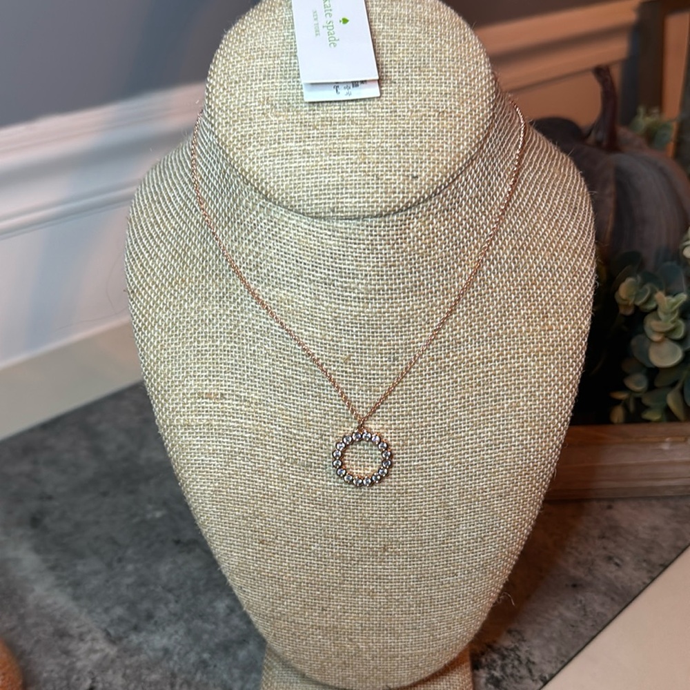 Kate Spade Full Circle Necklace in Rose Gold, NWT